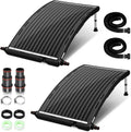 Solar Poolheizung Set, Höhenverstellbarer Solarkollektor 110x65x35cm, 38mm Anschluss, Erweiterbar für bis zu 10000 L