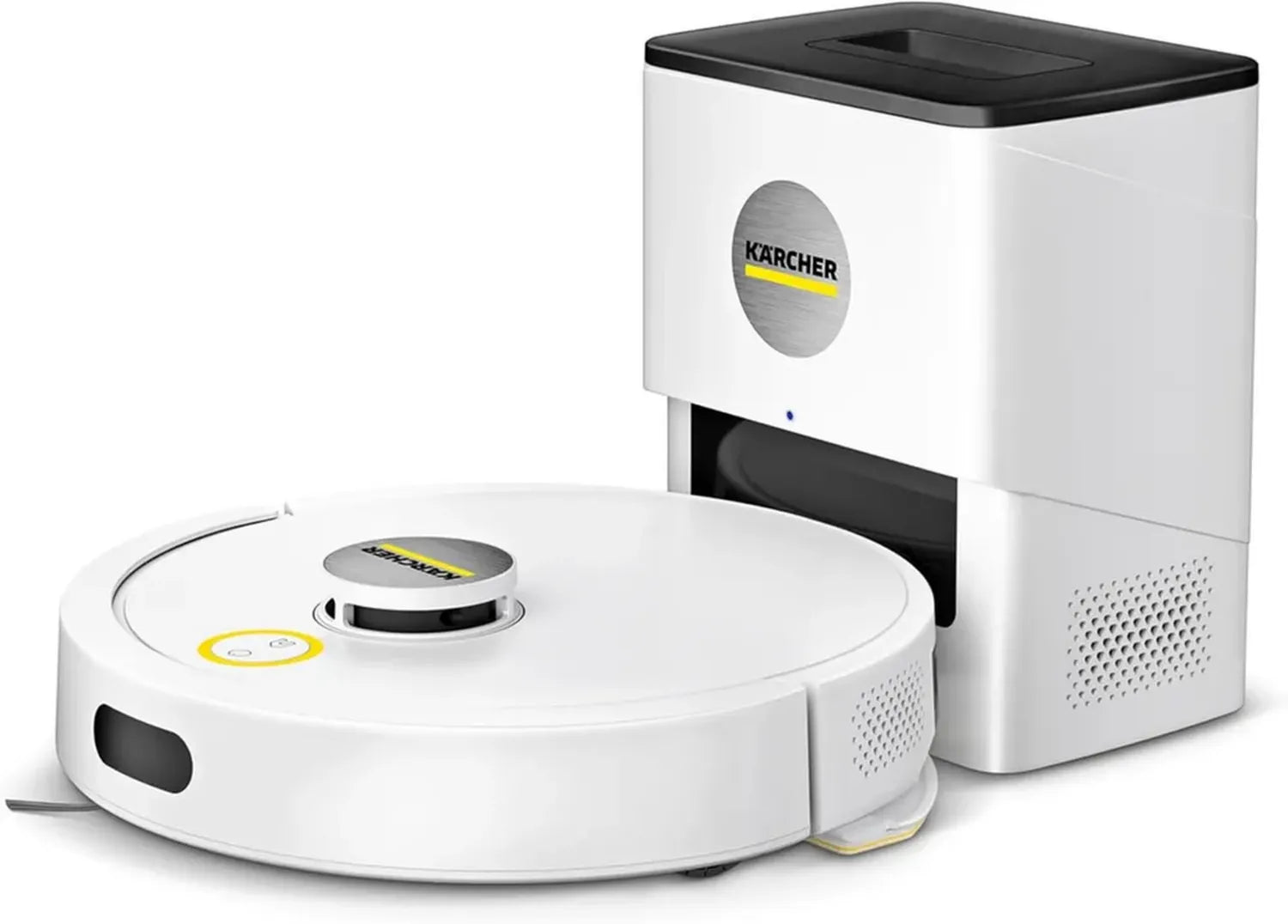 Kärcher RVC 3 Saug- und Wischroboter, starke 15.000 Pa Saugleistung, 130 Minuten Laufzeit, App-Steuerung, präzise Kartierung, Laser-Navigation, Sicherheits-Absturzsensoren, automatische Schmutzentleerung, geeignet für Hartböden und Teppiche