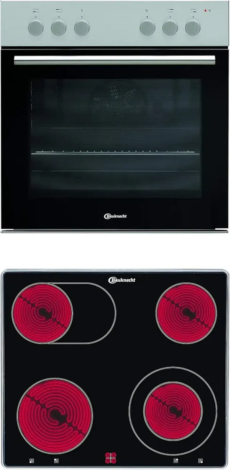 Bauknecht HEKO S200 Einbauherd-Set mit Glaskeramikfeld, 60cm, Umluftbackofen, 5 Kochfunktionen, Cookmatic Steuerung