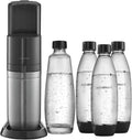 SodaStream DUO Wassersprudler Set mit Glas- und Kunststoffflaschen, Titan