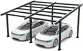 Moderner Carport aus Metall für 2 Autos, anthrazit, robuste Stahlkonstruktion