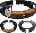 Hochwertige Whirlpool-Umrandung aus Polyrattan und FSC-zertifiziertem Eukalyptus