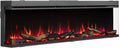 BALDERIA Athena 72' Elektrischer Kamin - 3D-Flamme, Knistereffekt, LED, Fernbedienung, Timer & Thermostat - Schwarz