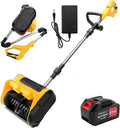 Faltbare 650W Akku-Schneefräse mit bürstenlosem Motor, 28cm Breite, 14cm Höhe, einstellbare Auswurfrichtung für Gehwege und Einfahrt