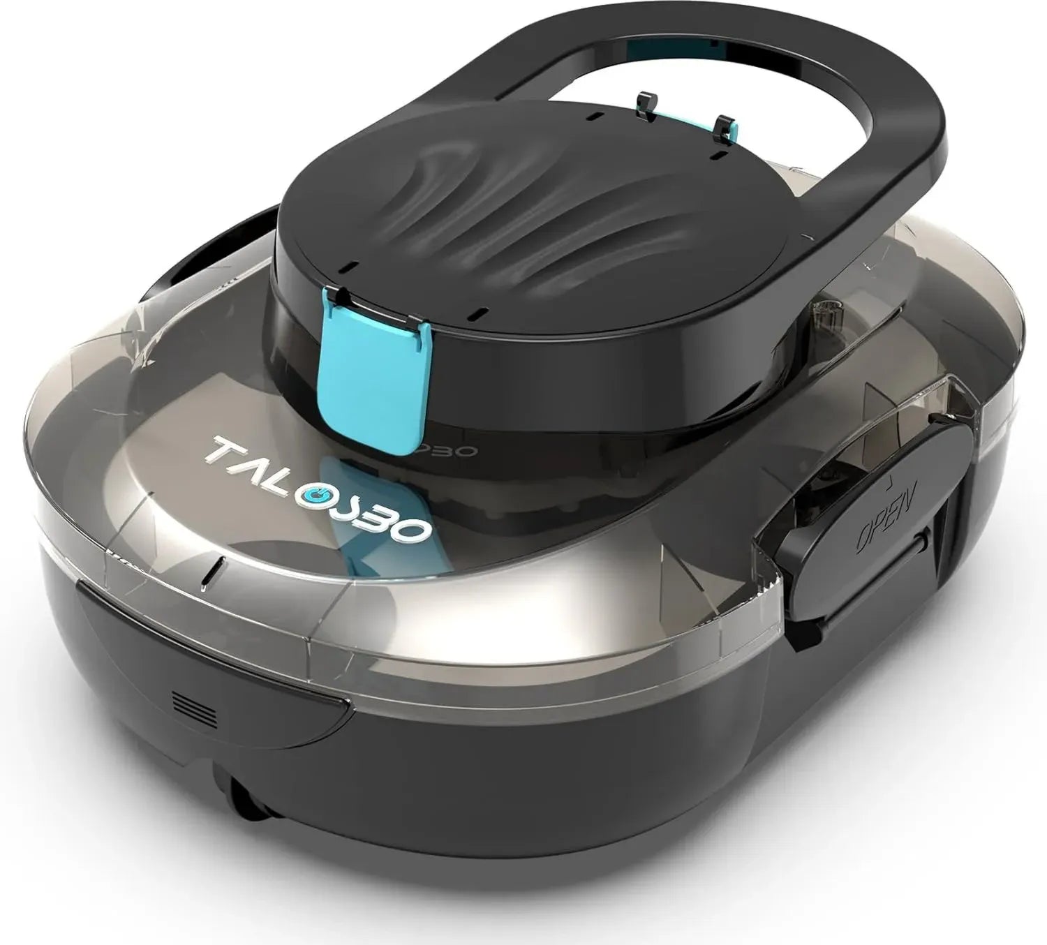 Pleco S1 Akku-Poolroboter, Kompakter Poolsauger mit Dual-Motoren, 80 Minuten Laufzeit, 2,5 Stunden Ladezeit, Automatische Parkfunktion für Flachbodenpools