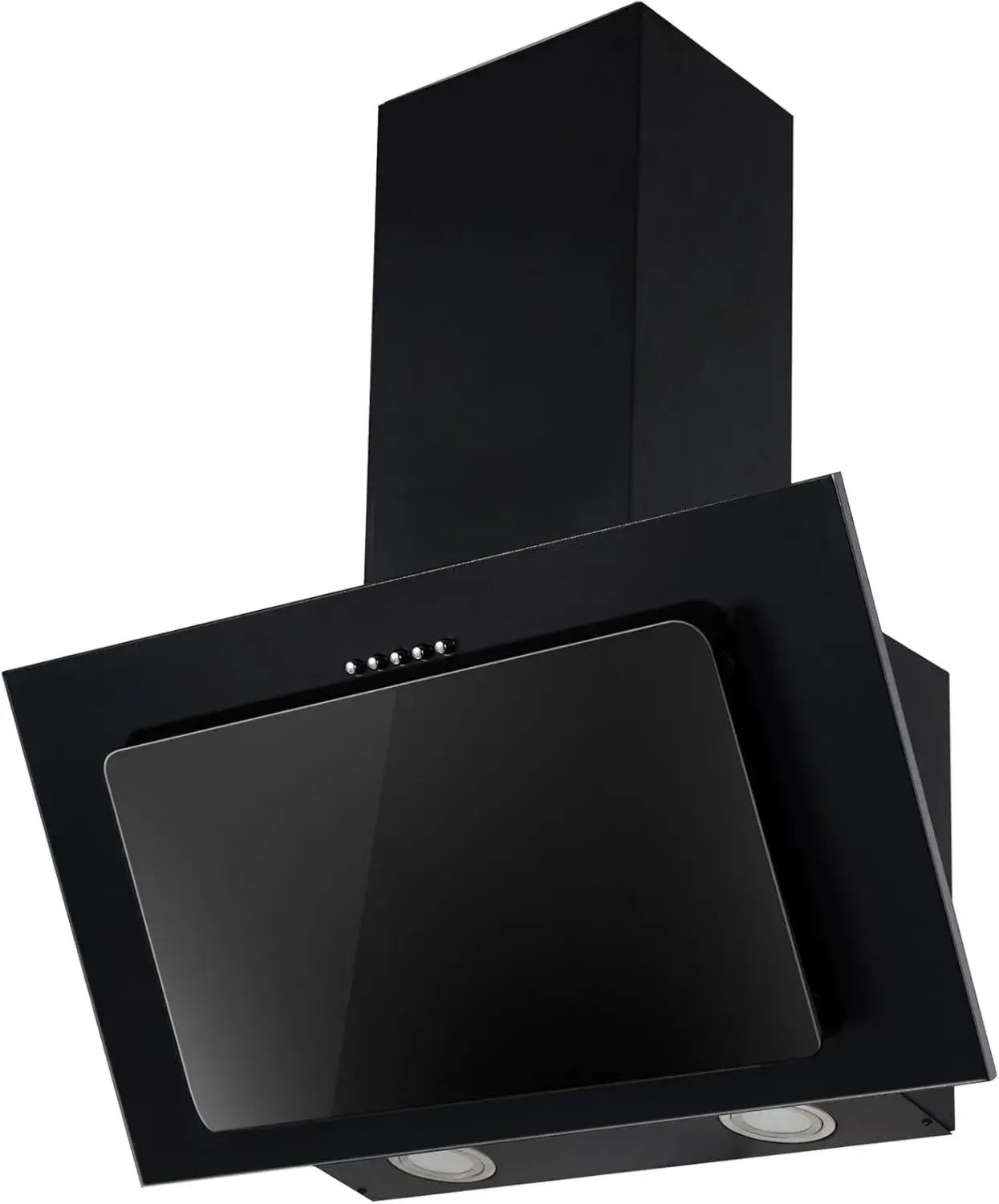 Respekta Kopffreihaube 60 cm, Schwarz Glas, Abluft/Umluft, 51-63,5 dB
