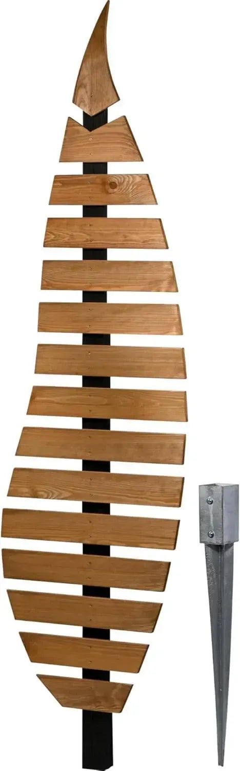 Kletterhilfe für Gartenpflanzen - Elegantes Blattdesign aus Holz