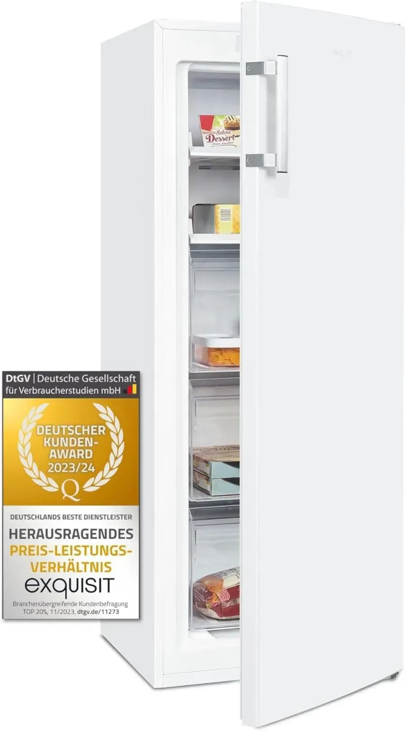 Exquisit NoFrost Gefrierschrank 161L, elektronisch, weiß