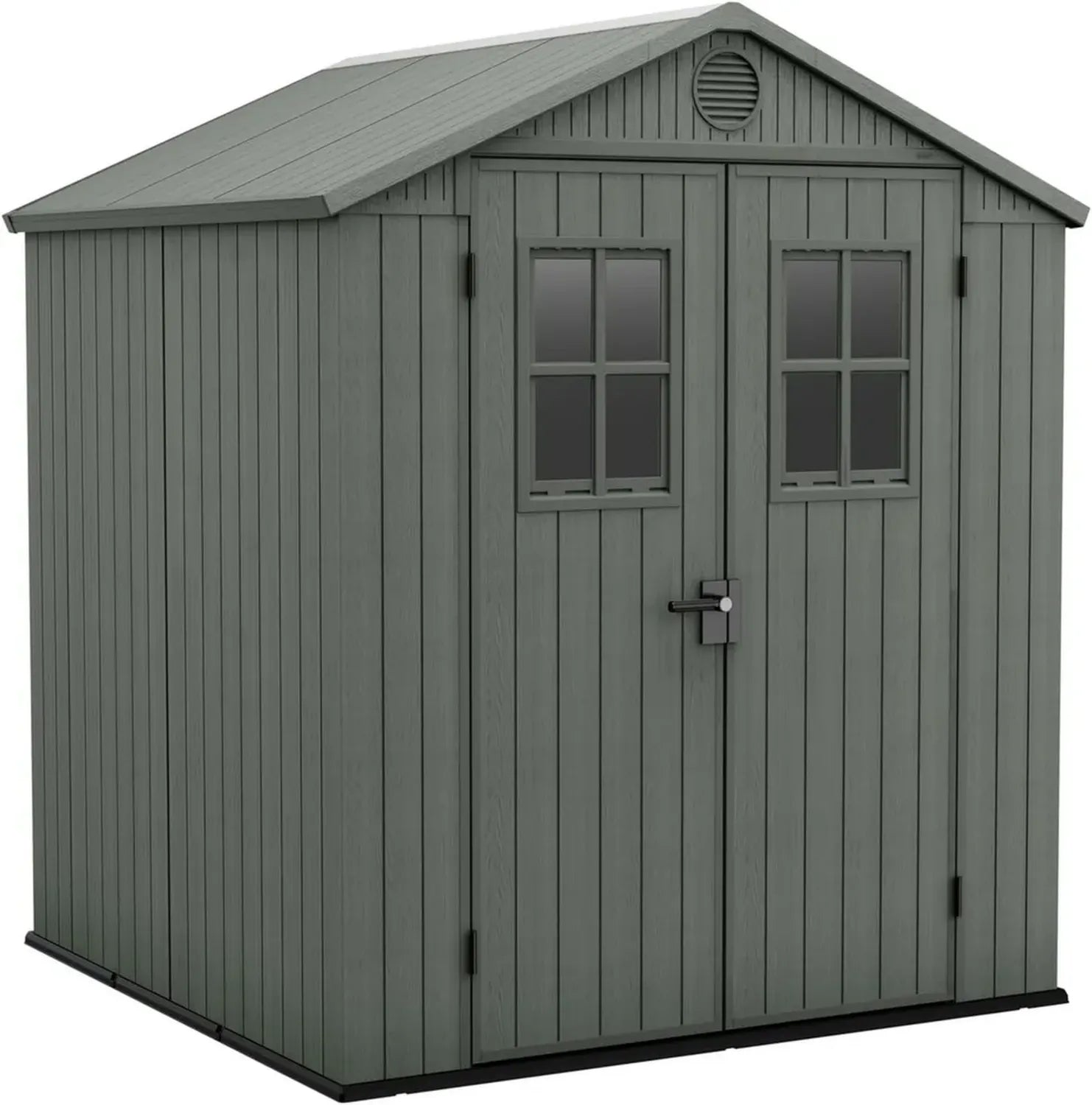 Keter Darwin Gartenhaus 6x6, Salbeigrün, Holzdesign, 3,3 m², 190x183x221 cm
