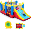 Kinder Hüpfburg mit Rutsche und Trampolin, inklusive Gebläse, für drinnen und draußen, ideal als Geburtstagsgeschenk