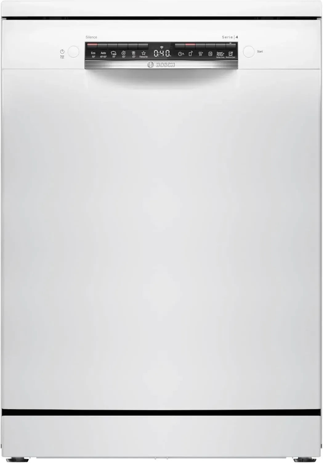 Bosch Geschirrspüler 60 cm, Freistehend, SilencePlus, Flexibler Innenraum, Automatischer Start, Extra Trocken, Modell SMS4HVW14E, Weiß