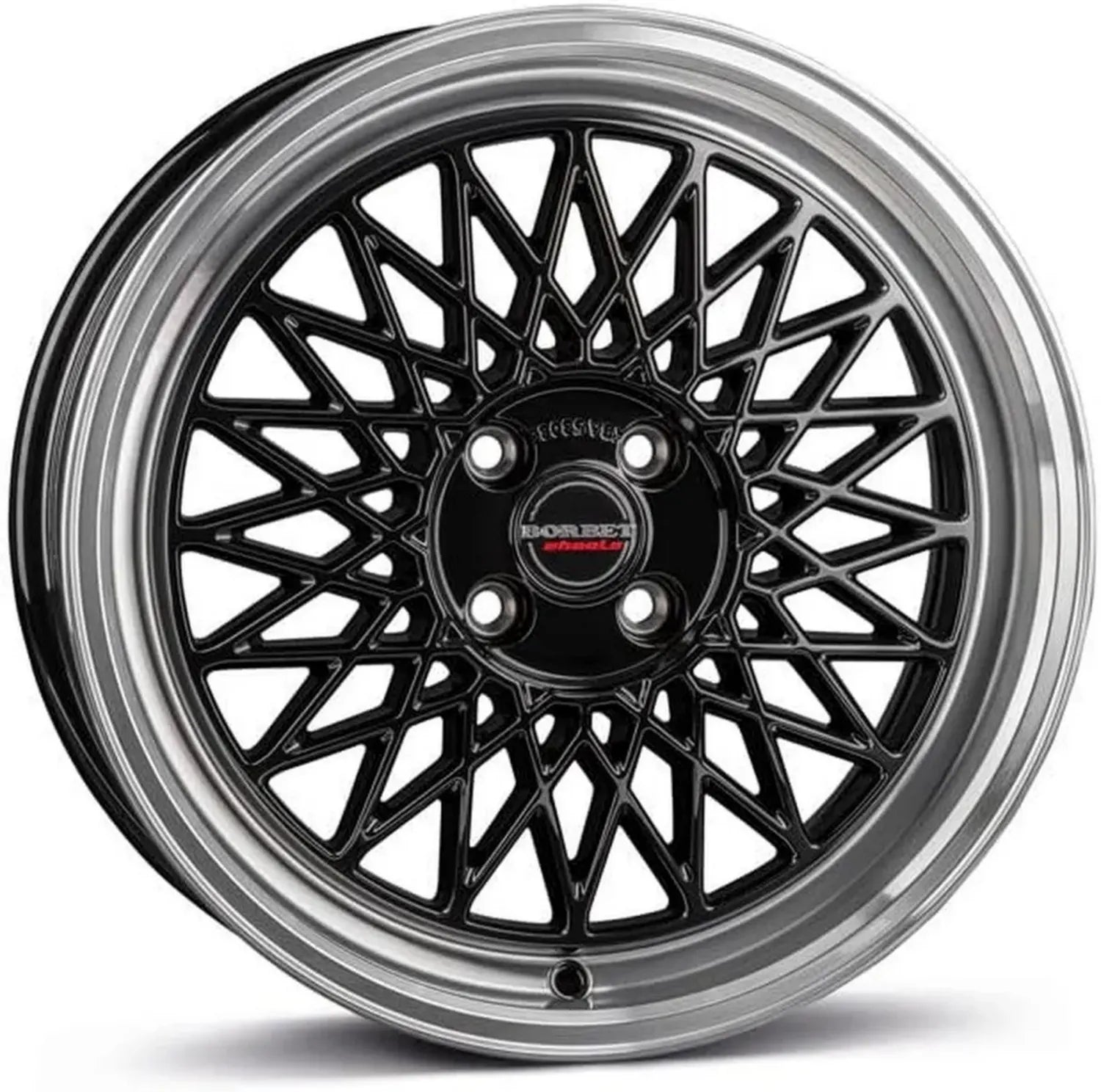 Borbet Alufelge B 17 Zoll 4x108 Schwarz Hochglanz poliert