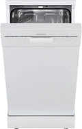 Respekta Bena Einbau-Geschirrspüler, 45 cm, 5 Programme, Startverzögerung, Automatische Türöffnung, Zwei Sprühebenen, 49 dB, Energieklasse D, Weiß