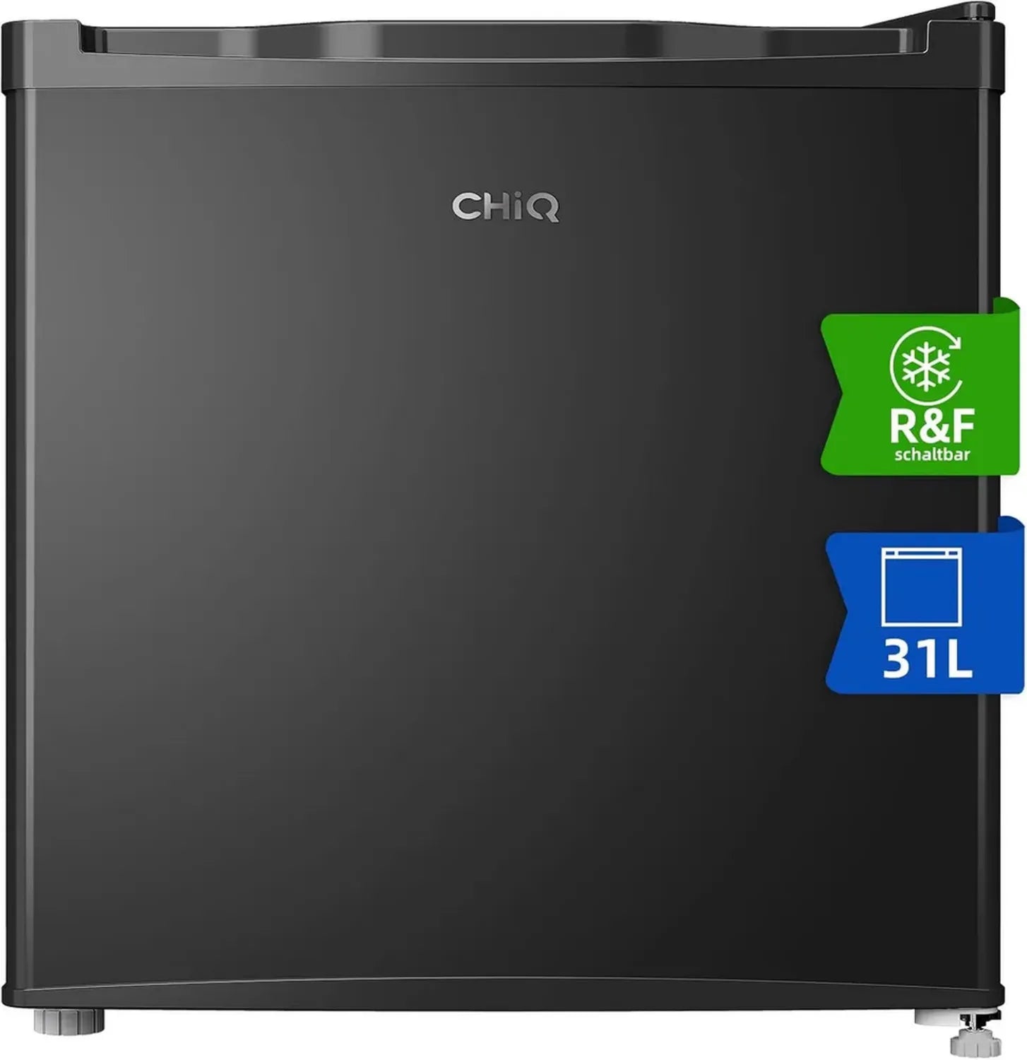 Kompakter CHIQ Gefrierschrank 31L, 4-Sterne-Kühlung, bis -24°C, Schwarz