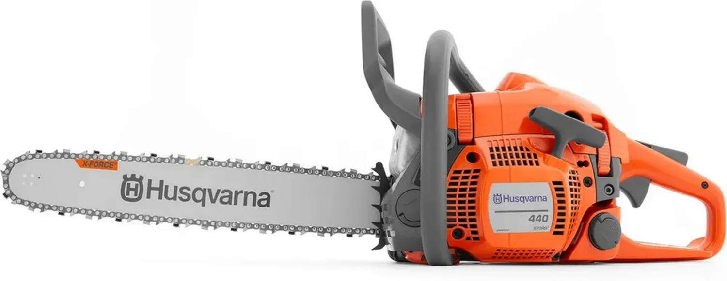 Husqvarna 440 Benzin-Kettensäge 40cc 2-Takt-Motor, 18 Zoll mit X-Torq und Smart Start, ideal für Holz- und Baumpflege