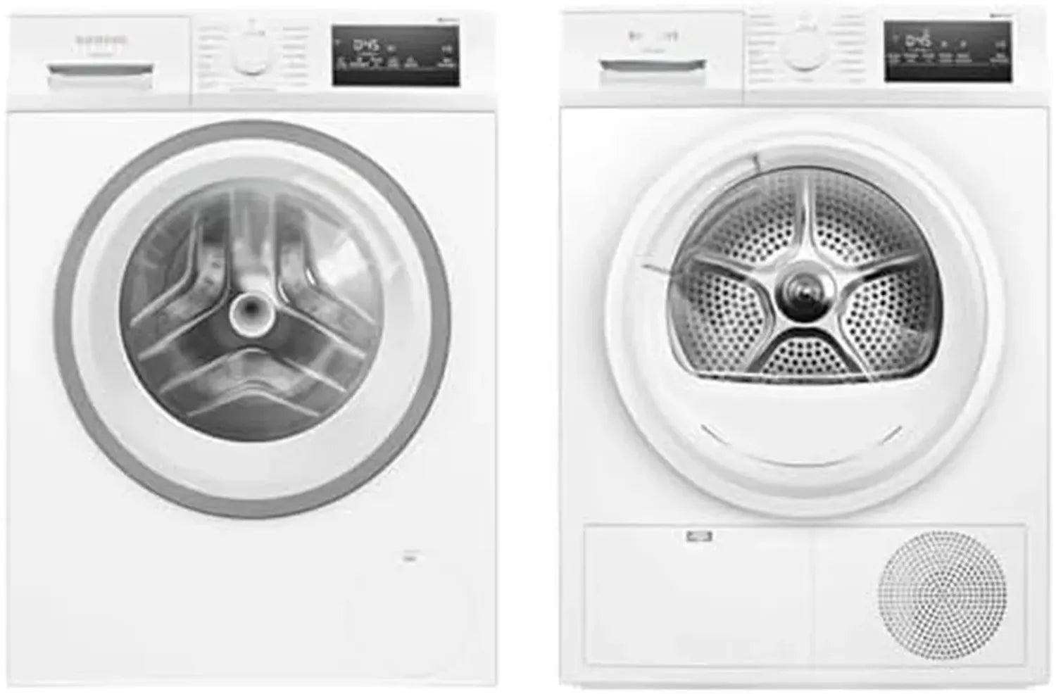 Siemens iQ300 Waschmaschinen-Set: 9 kg mit Wärmepumpentrockner 8 kg, speedPack L, autoDry Funktion
