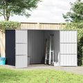 Garten-Gerätehaus Anthrazit aus Verzinktem Stahl, 195x198x159 cm, Modell 46255