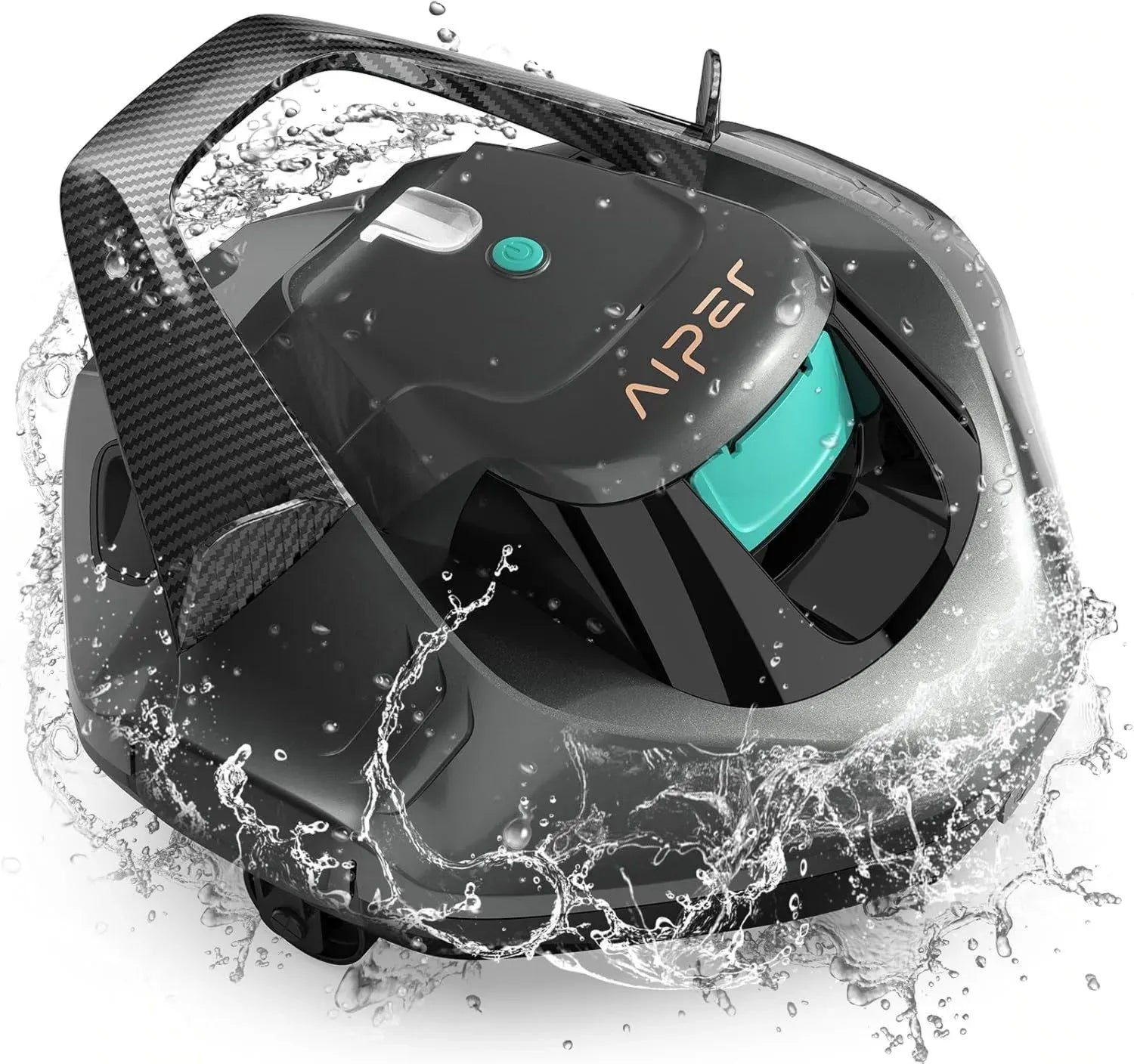 AIPER Kabelloser Poolroboter mit LED-Anzeige, 90 Min. Laufzeit, Automatische Parkfunktion, Ideal für Pools bis 80 m²