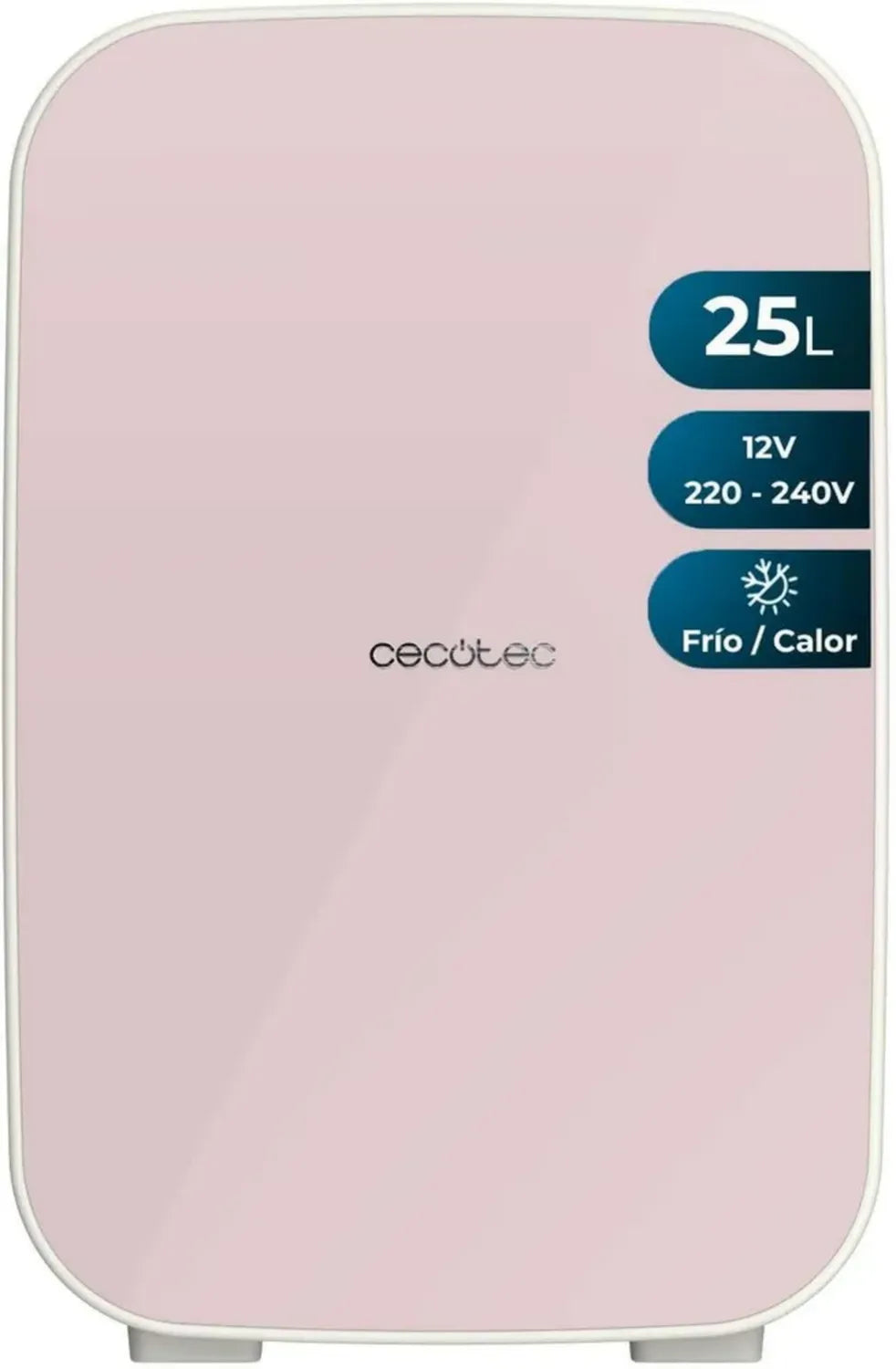 Cecotec Mini-Kühlschrank 20L, Bahamas Pink, 12-220V Betrieb, für Auto und Wohnwagen, Kühl- & Heizfunktion