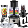 YASHE 11-in-1 Küchenmaschine: Blender, Mixer, Zerkleinerer & Entsafter, 1300W, 2,5L Schüssel, 1,5L Behälter, 3 Geschwindigkeiten, Pulsfunktion