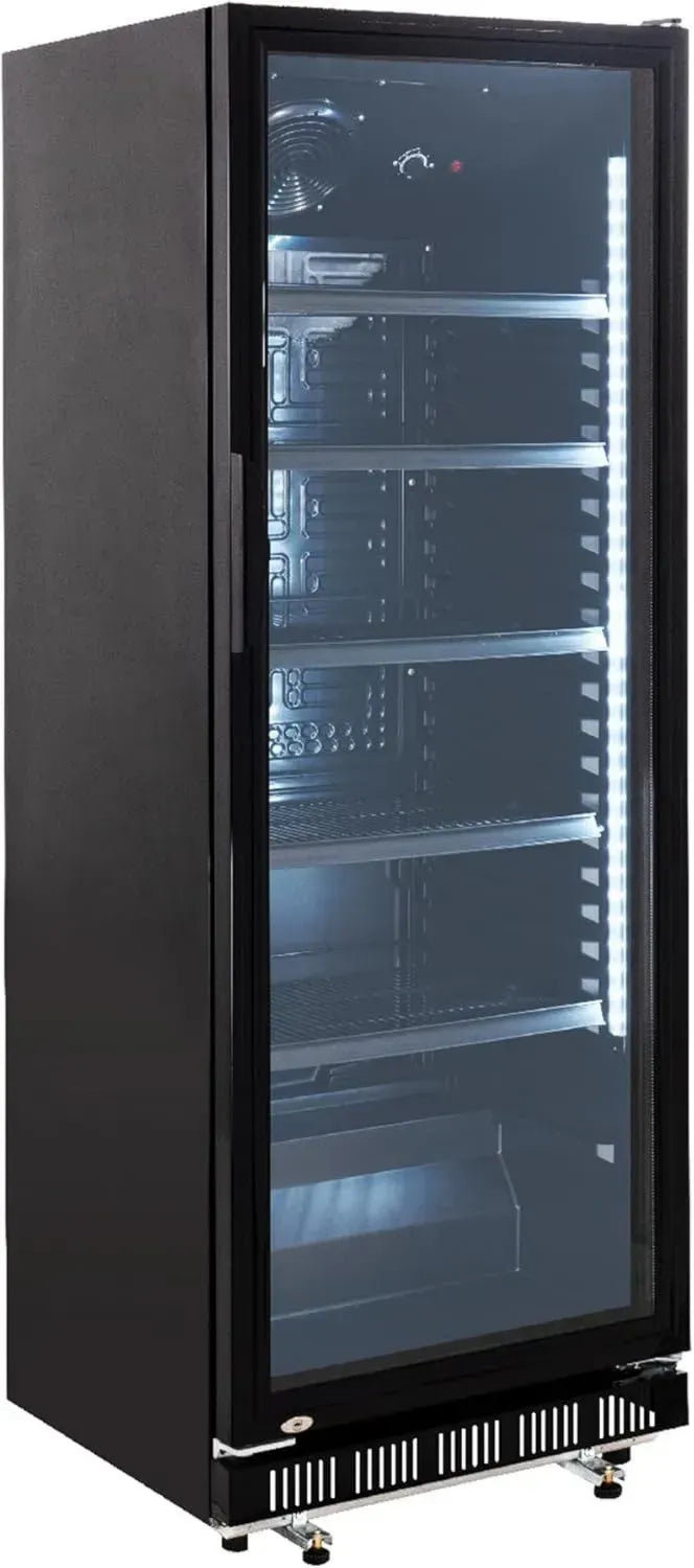 Energiesparender Getränkekühlschrank 360L mit LED-Beleuchtung und Glastür