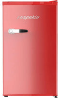Respekta Retro-Kühlschrank 92L mit Glasablagen und Flaschenöffner, Energieklasse E, Rot