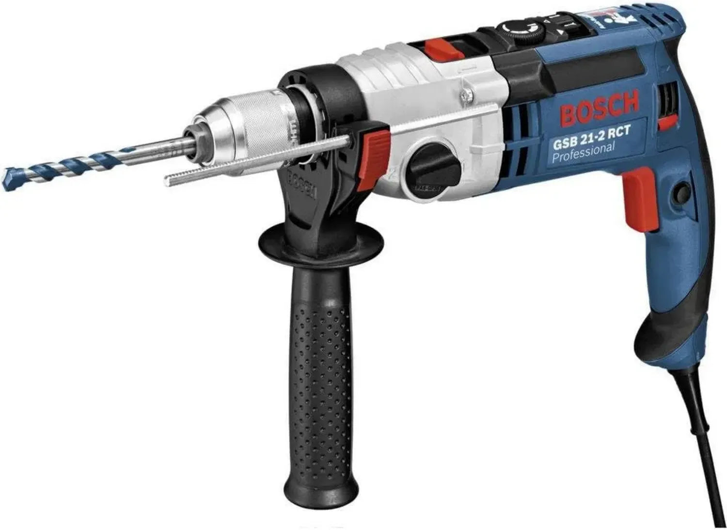 Bosch Profi-Schlagbohrmaschine GSB 21-2 RCT, 1300W, inkl. 13mm Schnellspannbohrfutter und Zubehör